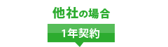 他社の場合　一年契約